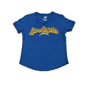 NFL Team Apparel Los Angeles Chargers Graphic T Shirt Blue Medium Game Day Fan
